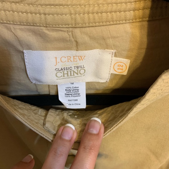 🍍J. Crew Classic Twill Chino Jacket - Picture 4 of 9